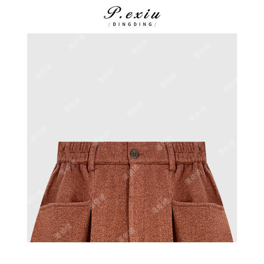 羊毛天丝复古气质软糯宽松百搭阔腿休闲裤M9204 商品图2