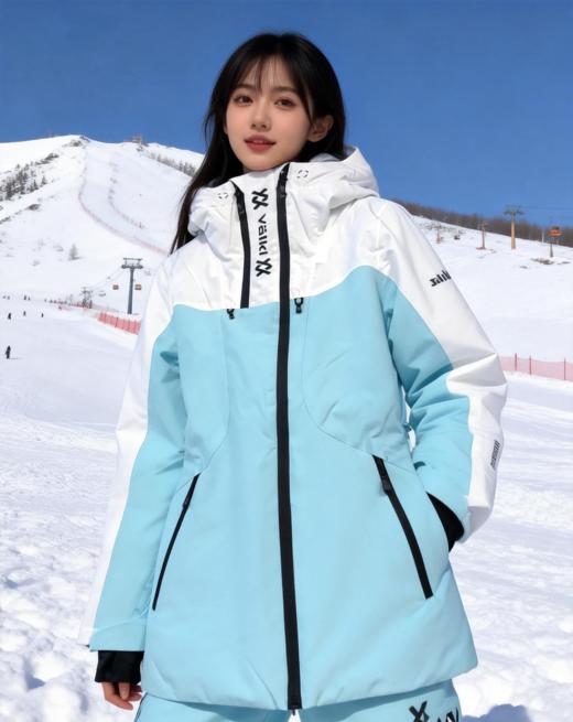 33000ft童装滑雪服女款冬季户外防风保暖抗寒加厚拼色外套 商品图6