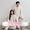 简约纯色棉麻睡衣情侣款春秋夏季薄款男女士家居服套装可外穿长袖 商品缩略图3
