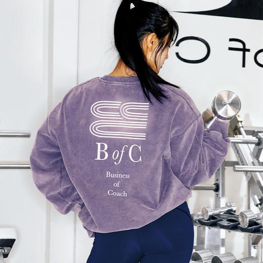 CryingCenter bofc教练紫圆领抓绒卫衣 商品图0