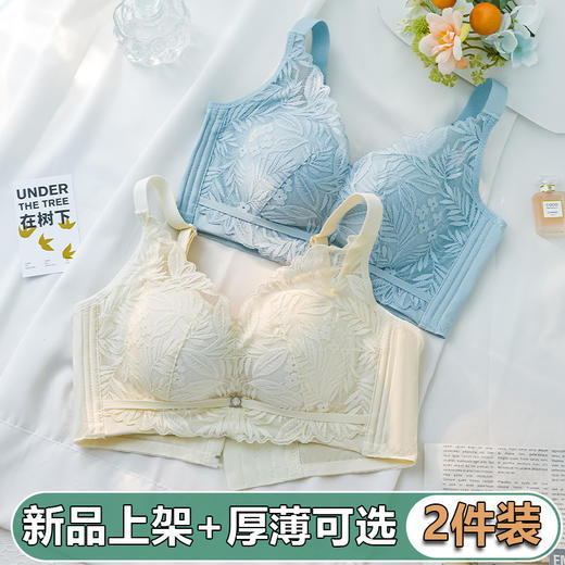 【活动价49元1件，89元2件】舒适透气贴合蕾丝文胸-夏菊 商品图4
