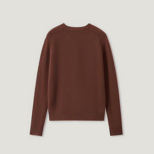 KINGDEER/KD新款线绣时尚宽松复古套头圆领羊绒衫L805686轻运动/花朵/休闲款鹿王 商品图6