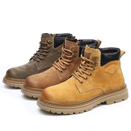 秋冬季户外真皮马丁靴男款耐磨防滑工装靴男士英伦复古沙漠靴子男 商品图3