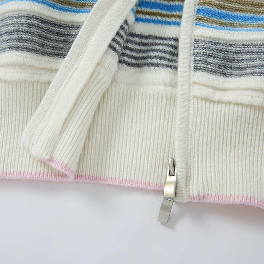 KINGDEER/KD秋冬新款休闲女式长袖半高领开衫羊绒衫L805696复古奶奶风鹿王 商品图7