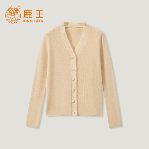 King Deer/鹿王秋冬新款女式v领慵懒休闲羊绒衫L805567【HZ】 商品图4