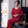 新中式国风红色家居服女纯棉睡衣春秋夏季中国红福字可外穿家居服 商品缩略图3