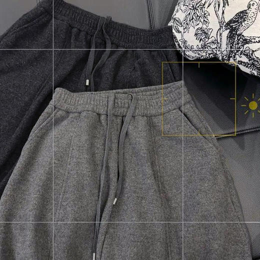 梦惠妮 · 毛呢云朵加绒弯刀裤 加绒加厚 松紧高腰 垂感遮肉 软糯亲肤 抗皱不起褶 商品图3