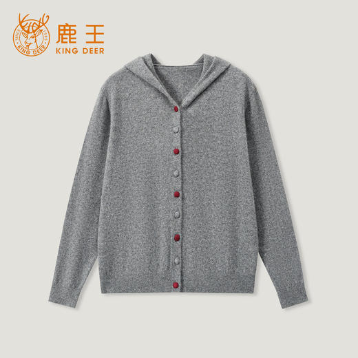 KINGDEER/KD秋冬新款女式休闲羊绒帽衫L805566轻运动/花朵/休闲款鹿王 商品图7