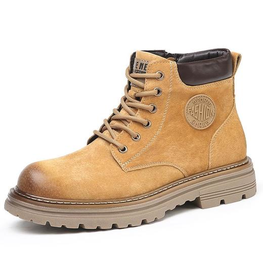 马丁靴男真皮冬季加绒保暖工装靴男士厚底防滑经典潮流大黄靴 商品图4