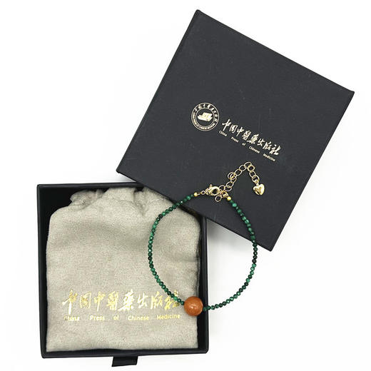 青芷天香 合香手串  中式香珠药手串  孔雀石、桂华香珠 中国中医药出版社文创产品  商品图2