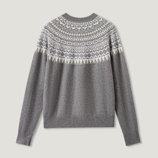 KINGDEER/KD羊绒秋冬费尔岛设计正肩针织衫 约246g L805868 100%山羊绒鹿王 红色 商品图5