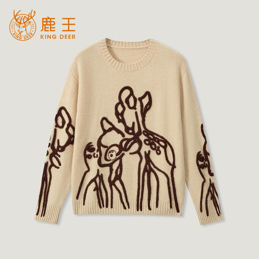 King Deer/鹿王新款女式时尚休闲羊绒衫L805575【HZ】 商品图1