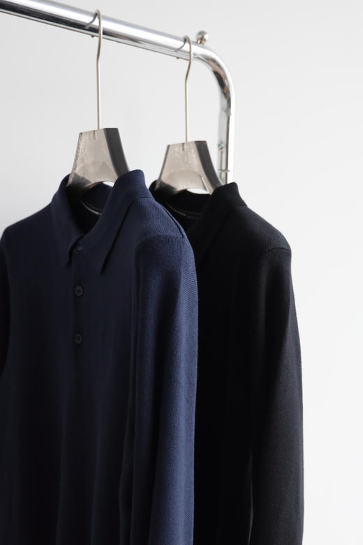 H.B 男士秋冬高克重 商务休闲翻领polo毛衣 MY151 商品图3