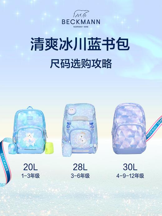 【1-3年级】挪威Beckmann贝克曼护脊书包儿童小学生减压双肩背包20L  XHR 商品图3