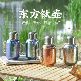 暗香疏影/东方钛壶机械温显纯钛保温壶露营大容量焖茶壶户外车载水壶送礼800ml