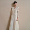 【林栖设计小店】手工钩花|丝棉绡牙签褶肌理垂感2026春新款国风连衣裙1961128 商品缩略图3