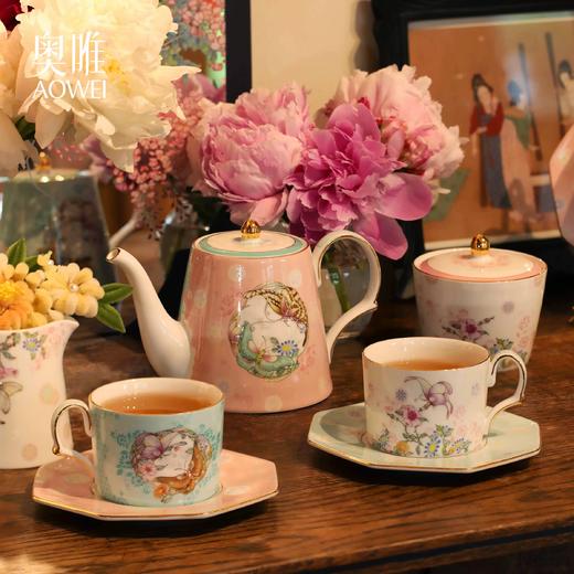 【喜相逢】奥唯景德镇礼物 喜相逢陶瓷咖啡杯碟套装高颜值下午茶具乔迁新婚伴手礼 商品图1