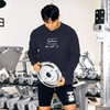 CryingCenter bofc宽松暗格纹健身插肩长袖圆领T恤 商品缩略图0