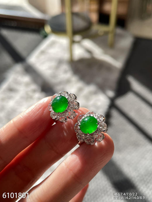 6101801，蛋面耳钉。具体价格微信咨询 商品图3