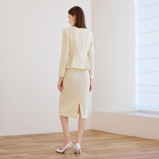 IWY/米白色职业套裙女气质名媛西装高端精致两件套时尚工作服CS2489 商品图4