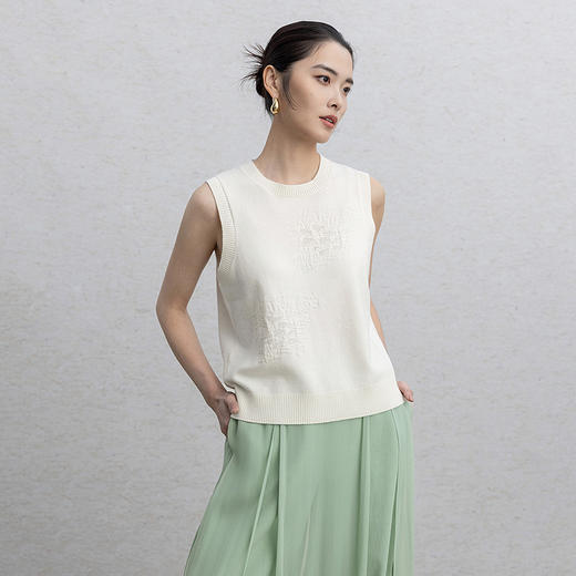 【林栖设计小店】红启新岁|绵羊毛优雅多色百搭宽松2026春新款毛织上衣G1961386 商品图6