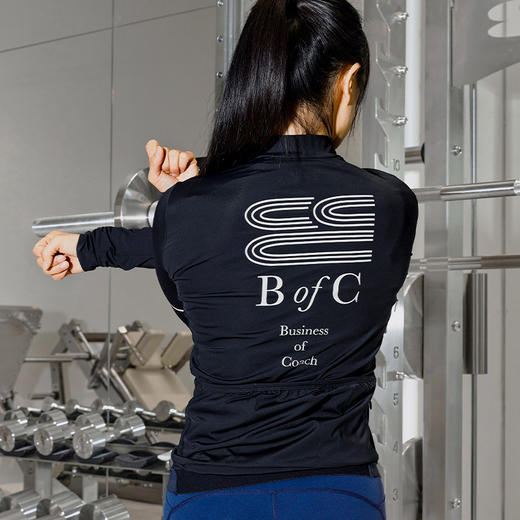 CryingCenter bofc反光条纹紧身行长袖拉链外套 商品图0