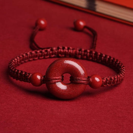 【福运随行❗️好运连连】朱砂平安扣手链女情侣手串男本命年手工编织红绳手绳国风红绳。jc 商品图1