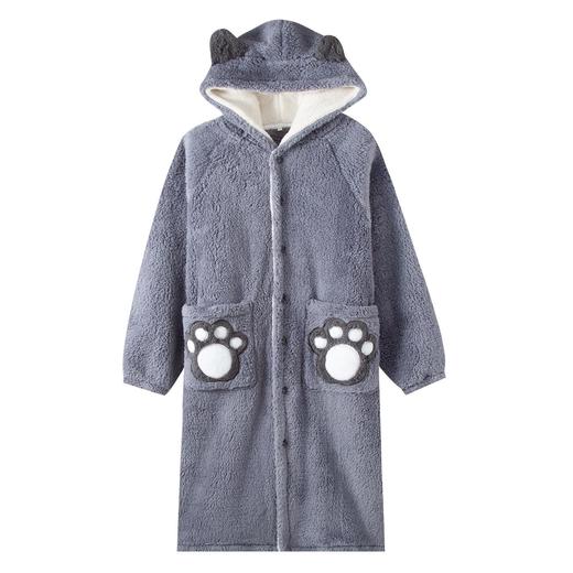 睡衣男士秋冬季加绒加厚款2025新款法兰绒双面绒睡袍家居服可外穿 商品图4