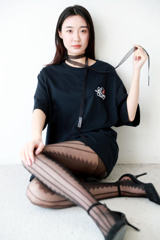 奇幻刺绣tee，联名卡通画风。复古宽松圆领情侣款短袖t恤E011768 商品图8