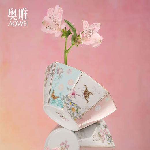 【喜相逢】景德镇礼物 奥唯 喜相逢五碗组合装 赠五双鸡翅木筷子 咖啡下午茶杯碟套装 新婚乔迁礼物  商品图1