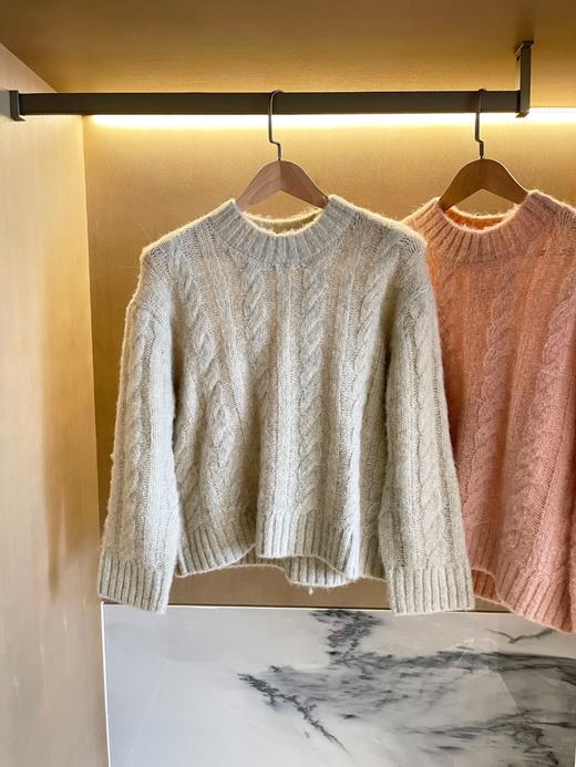 cos冬季女士复古麻花羊毛马海毛套头毛衣 ye 340104 商品图14