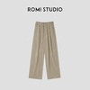 ROMI STUDIO气质休闲时尚显瘦直筒收腰杏色休闲裤421K8034 商品缩略图0