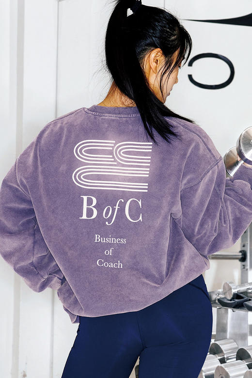 CryingCenter bofc教练紫圆领抓绒卫衣 商品图5