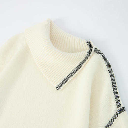 【咕咕同款】KINGDEER/KD秋冬新款女式翻领长袖羊绒衫 约390g L805690经典基本款/气质款/100%山羊绒鹿王 商品图8