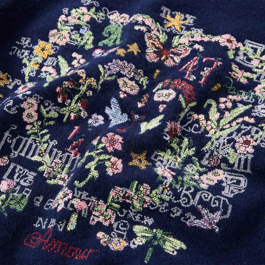 KINGDEER/KD春秋百搭时尚休闲针织刺绣圆领羊绒衫L805885轻运动/花朵/休闲款鹿王 商品图14