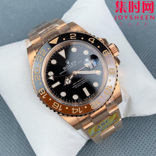ARF劳力士格林尼治型GMT 全玫金 沙士圈 3285机 板带 904L钢 男士腕表 商品图1