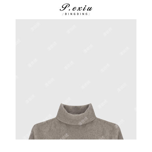 04-2潘依绣丁丁宠粉韩系简约软糯高领针织毛织Q1750 商品图2