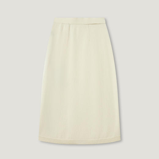 KINGDEER/KD百搭中长款A字裙常规秋冬半身裙厚款休闲L805630温婉奶油款鹿王 商品图12