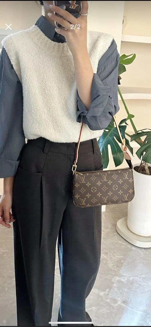 lv 大号 麻将 老花 腋下包 商品图2