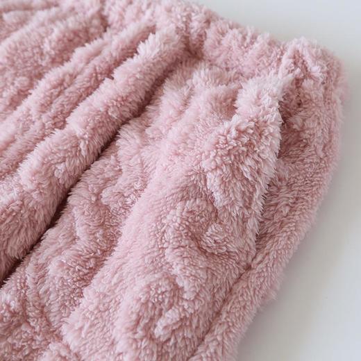 家居裤秋冬季女士珊瑚绒加厚懒人暖暖裤法兰绒宽松可外穿束脚睡裤 商品图2