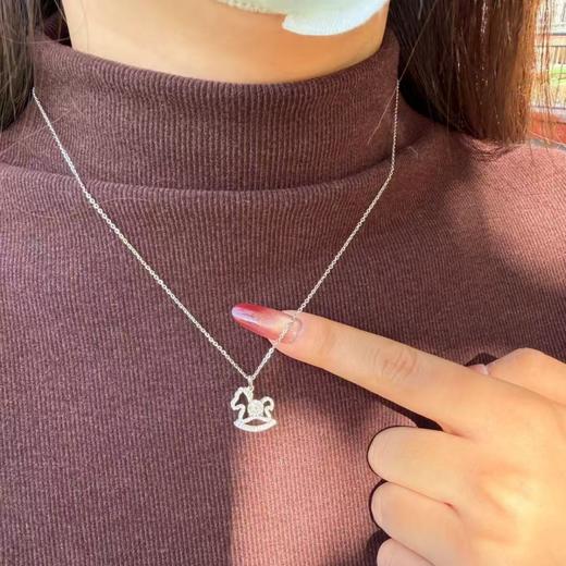 【萌趣载财❗️福运随行】2026新款本命年生肖小马项链轻奢高级感首饰小众莫桑石礼物时尚女。jc 商品图1