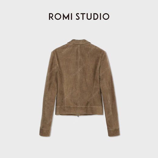 ROMI STUDIO“美式西部”进口羊反绒皮革翻领夹克式皮衣RWCASE5229 商品图1