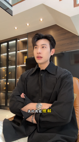 B8051SDSA秋冬新款痞帅男装韩版简约纯色褶皱翻领长袖衬衫百搭宽松衬衣