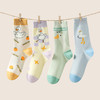 芬腾【四双装】女袜子春秋季棉质抗菌中筒袜吸汗防臭可爱卡通长袜 商品缩略图4