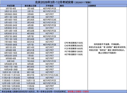 【剑桥考试-北京】如风生活报名链接 商品图0