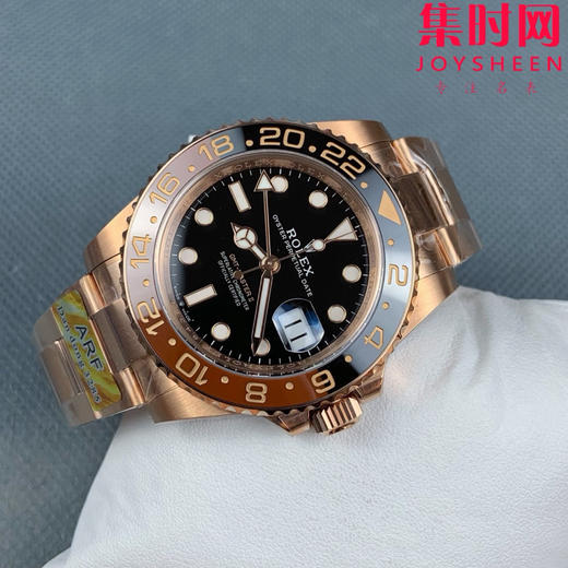 ARF劳力士格林尼治型GMT 全玫金 沙士圈 3285机 板带 904L钢 男士腕表 商品图3
