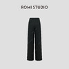 ROMI STUDIO100棉墨绿夏季休闲直筒裤23AWK1161 商品缩略图1