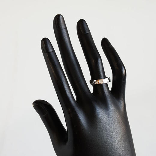 【95新】BVLGARI宝格丽B.zero1系列339982白金单钻logo签名戒指49号中性款090126NJT44 商品图8