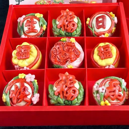 【非遗美食丨陕西非遗花馍系列】甄选优质小麦，精细研磨粉质细腻，手工匠心发酵制作，松软可口，款式精致多样，过年送礼就选它 商品图1