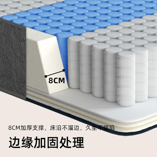 慕思净芯黑金升级款乳胶床垫慕斯五区独袋弹簧床垫1.8*2米软硬适中 商品图8